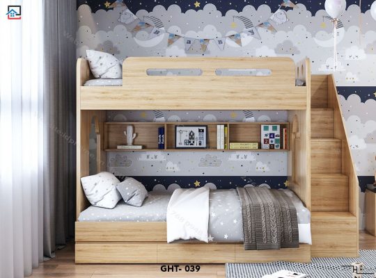 Mẫu Giường Tầng Trẻ Em đẹp Có Ngăn Kéo Gt6814