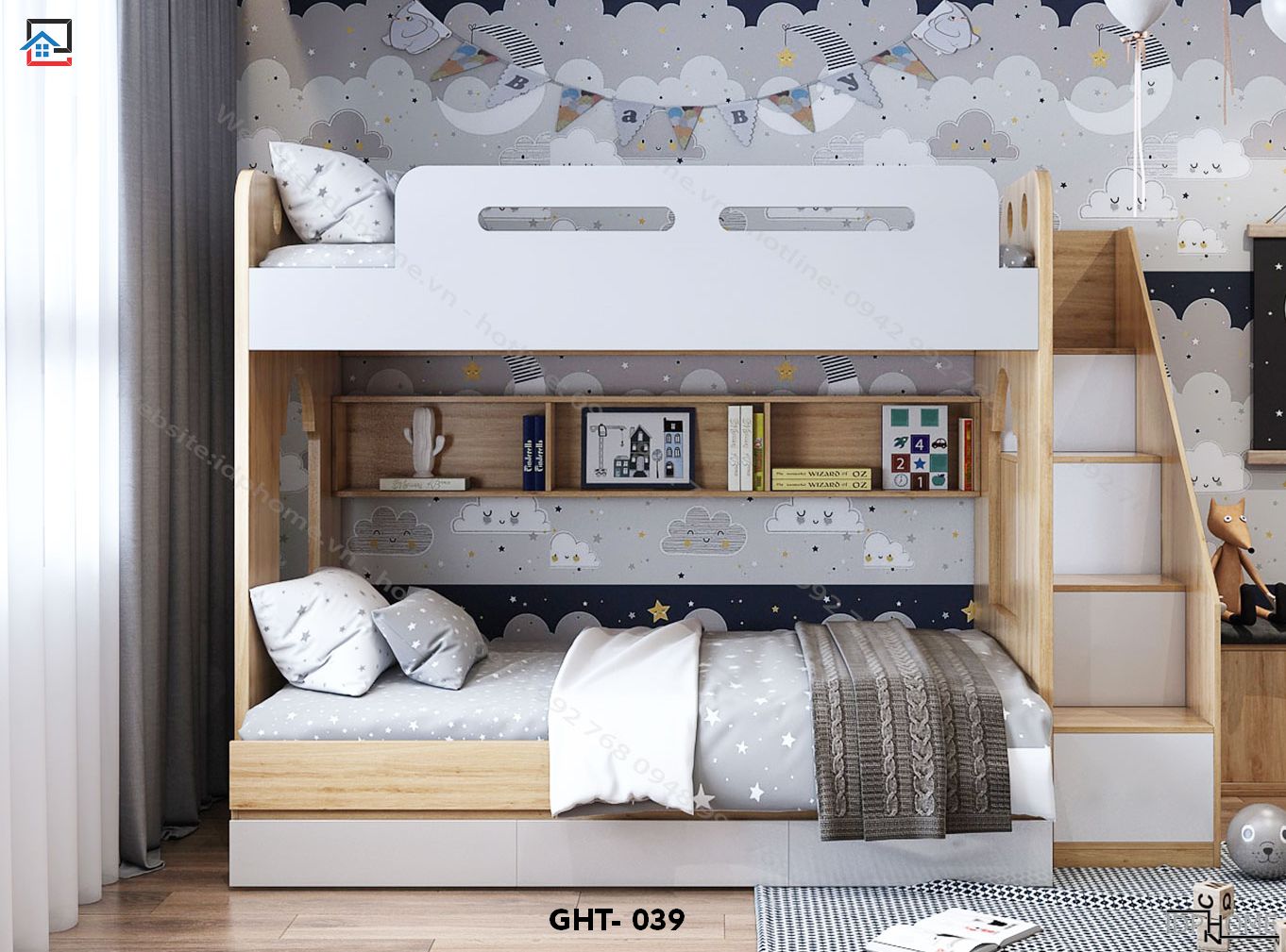 Mẫu Giường Tầng Trẻ Em Giá Rẻ Gt6814 Mẫu Giường Tầng Trẻ Em Giá Rẻ Gt6814