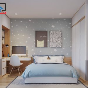 Phòng Ngủ Màu Xanh Dương